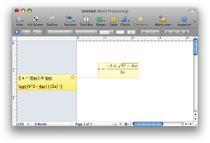 pages for mac equation editor